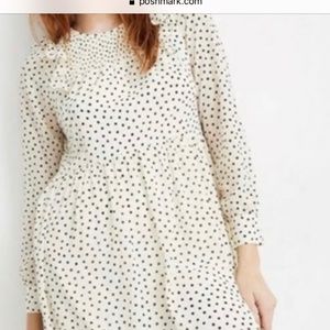 Madewell Smocked Polka dot dress